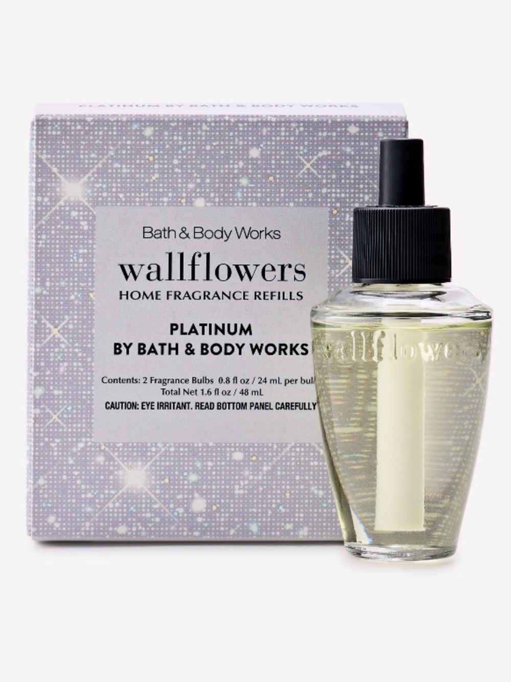 2-Pack “PLATINUM” Wallflowers Home Fragrance Refills, B&BW, 0.8 fl oz, NIB